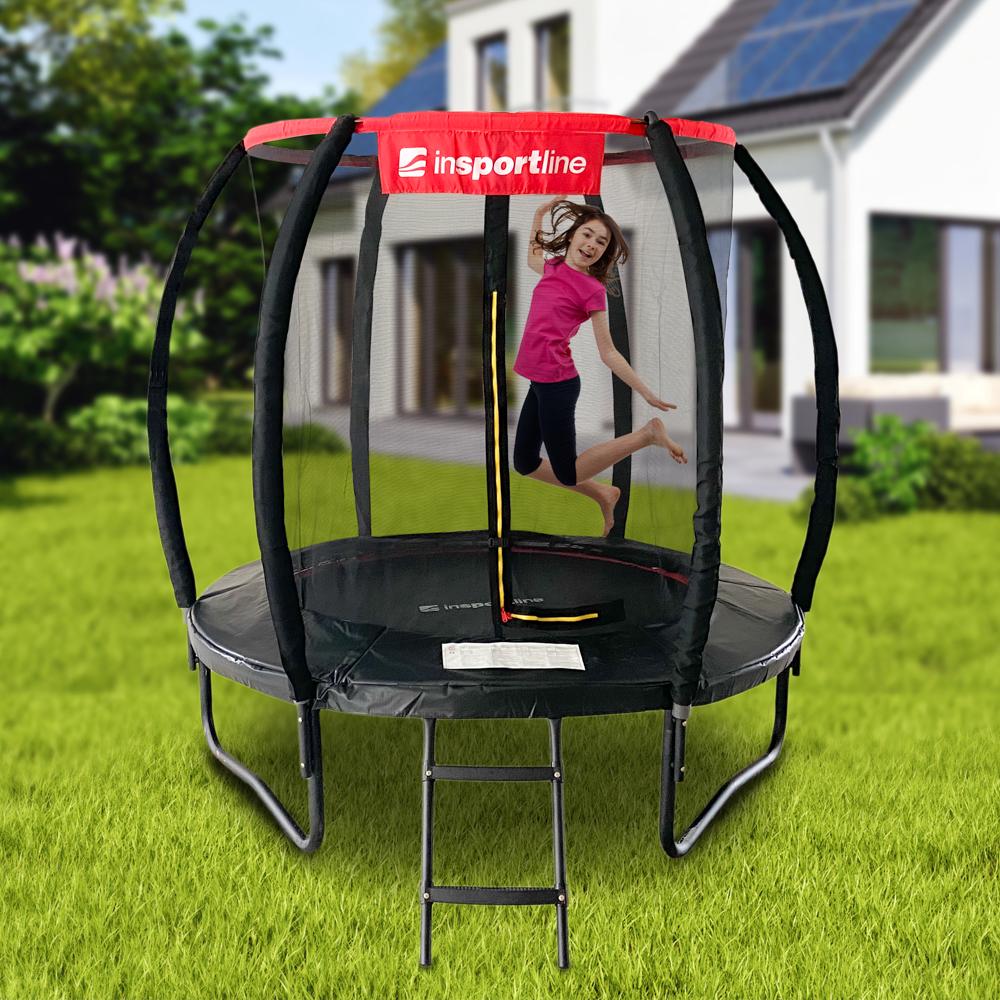 Батут inSPORTline Flea PRO с внутренней сеткой 183 см Черный (388661) - фото 9