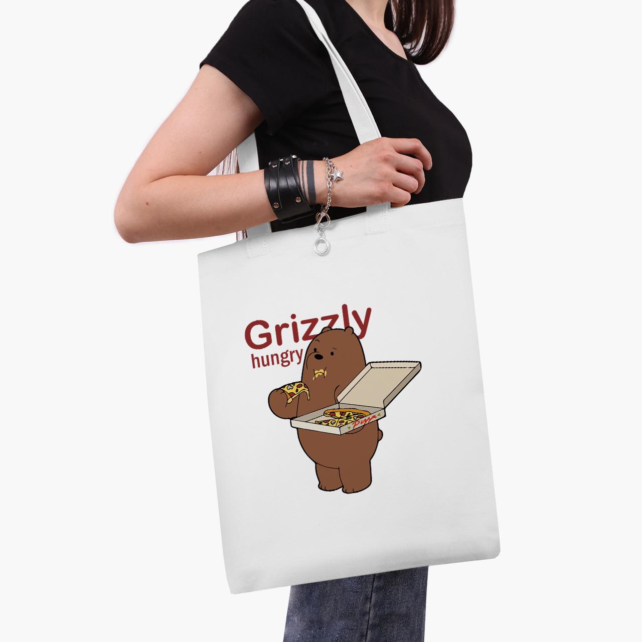 Эко сумка шоппер We Bare Bears 41x35 см Белый (9227-2909-WT1)