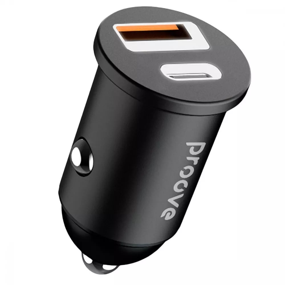 Зарядний пристрій в автомобіль Proove Tiny 30 Вт Type‑C/USB Чорний (27317025)