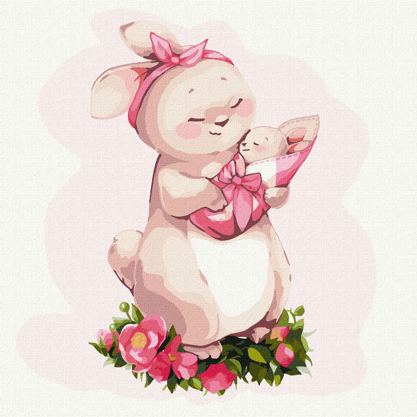 Картина по номерам Идейка Мамина малютка София Никулина КНО4228 холст на подрамнике 25x25 см (1451993905)