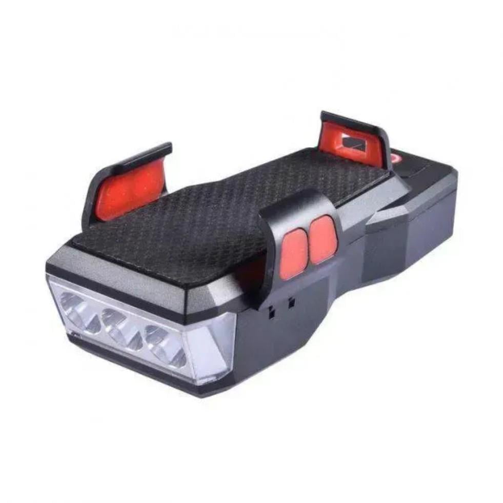 Фонарь велосипедный на руль WD424 аккумуляторный с держателем для телефона и сигналом (33677230)