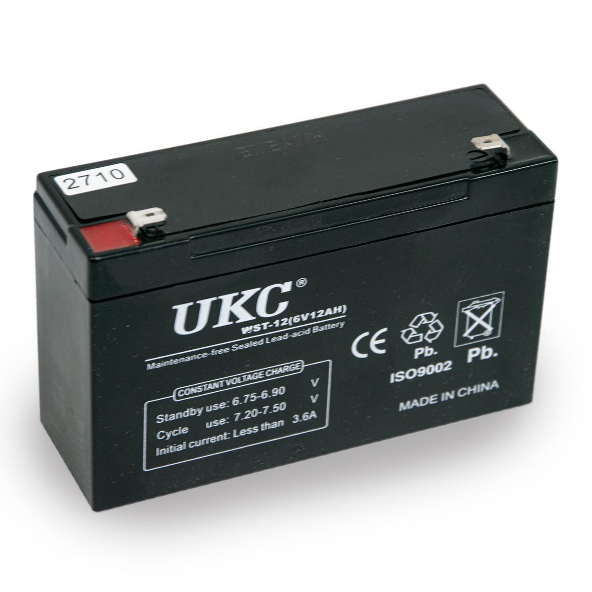 Акумулятор UKC WST-12 6V 12 Ah Чорний (1009042-Black) - фото 4