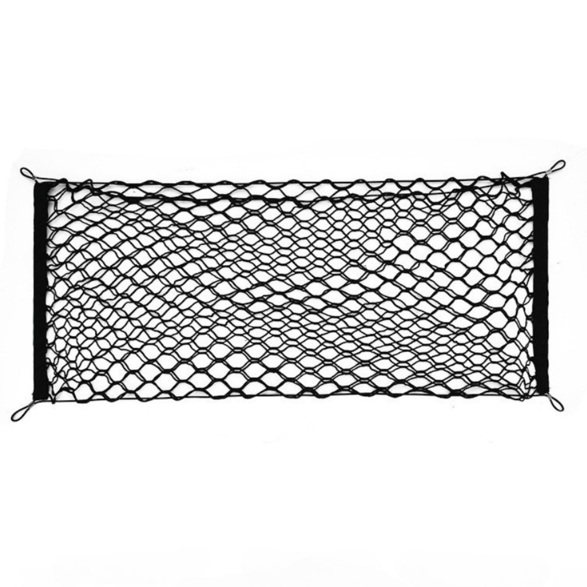 Органайзер сетка в багажник Фиксатор багажа на крючках в авто 110х40 см Черный (40038)