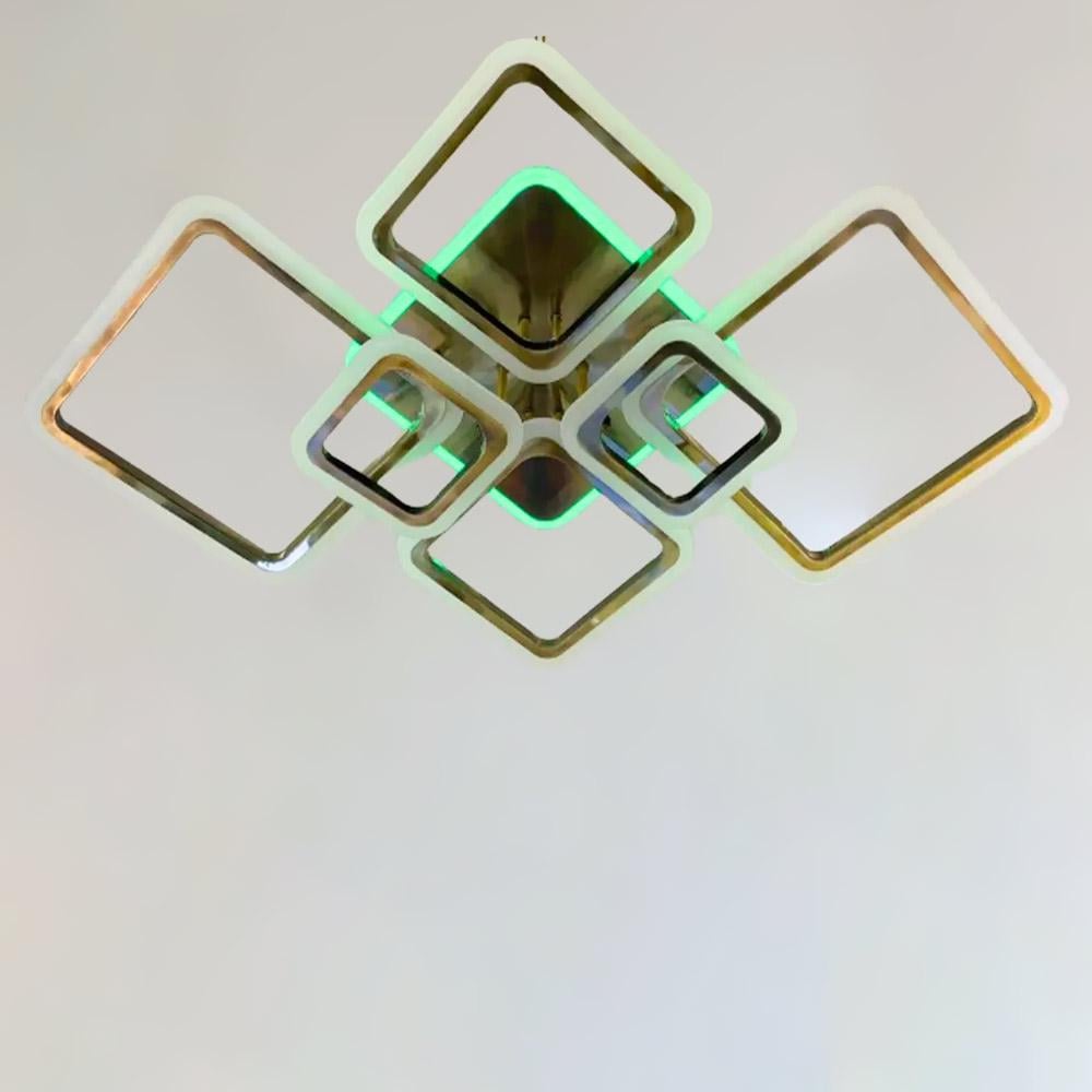 Люстра потолочная светодиодная Light House SL-18183/2+2+2 AB+RGB 159W Dimmer 3000-6000 140х1000х680 мм Бронзовый