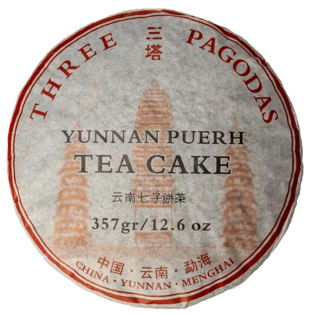 Чай Шу Пуер Цзин Лун Три Пагоди від Jinglong Tea Factory 2023 р. млинець 357 г (2824400911241)