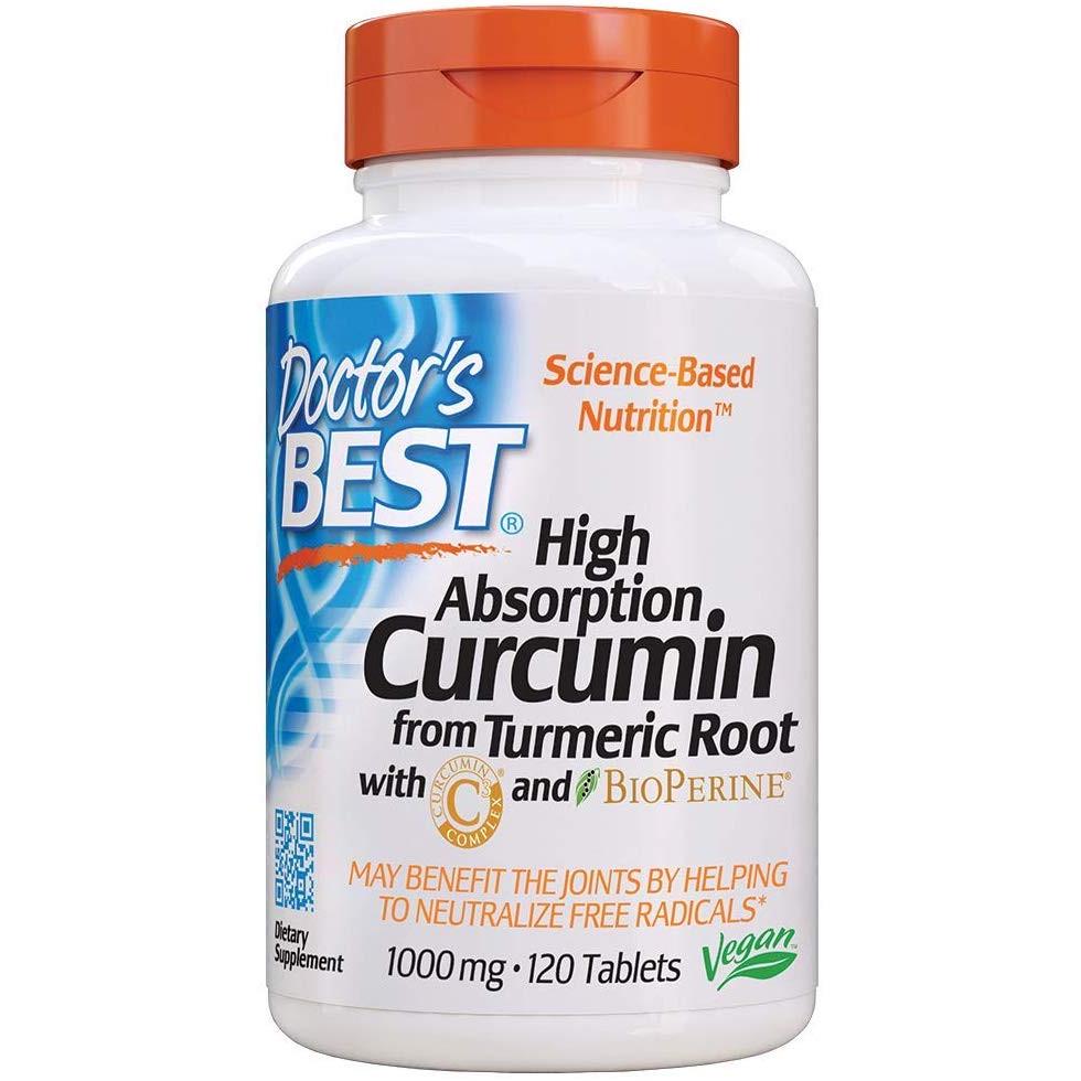 Куркума Doctor's Best High Absorption Curcumin with C3 Complex and BioPerine 1000 мг 120 Tabs