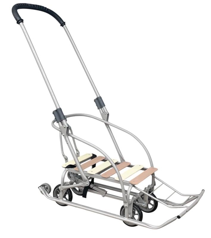 Санки-трансформер дитячі на колесах ТМ Мрія 2025 Veloz Світло-сірий/Рожево-білий - фото 1 Санки-трансформер дитячі на колесах ТМ Мрія 2025 Veloz Світло-сірий/Рожево-білий - фото 1