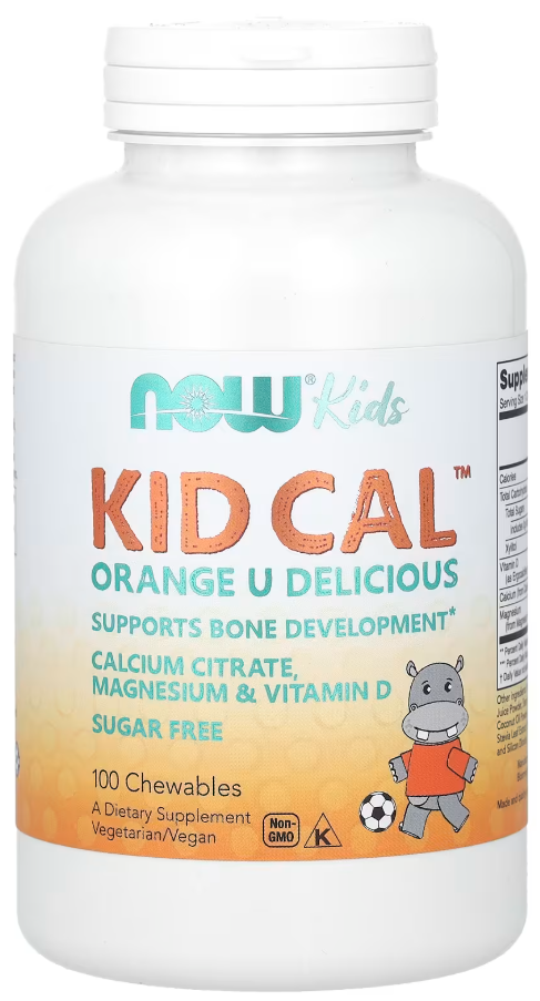 Мультивитамины для детей NOW Foods Kid Cal Апельсин 100 жевательных таблеток
