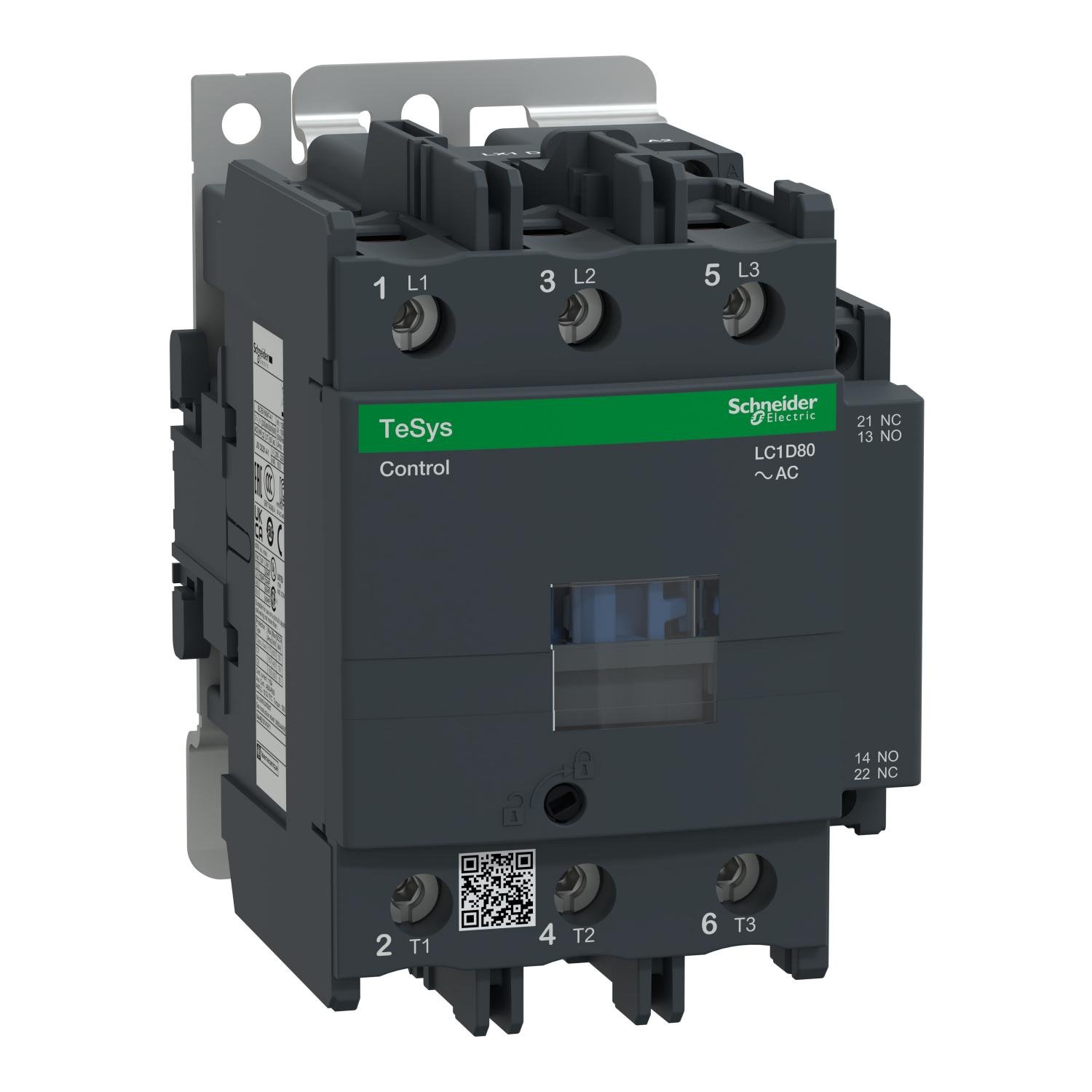 Контактор-пускатель Schneider Electric TeSys Deca 80А 220В 1NO+1NC (LC1D80M7)