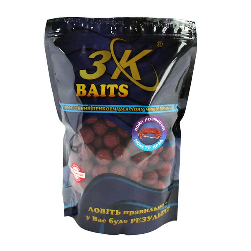 Бойл розчинний 3KBaits Монстр краб 24 мм 800 г (3KB1172)