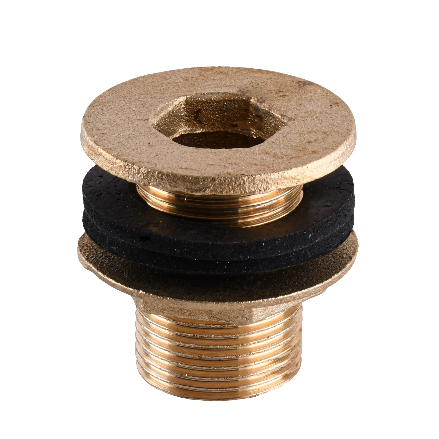 Врезка латунная 3/4″ ЗР литейная в бак Ø25 (1662Б)