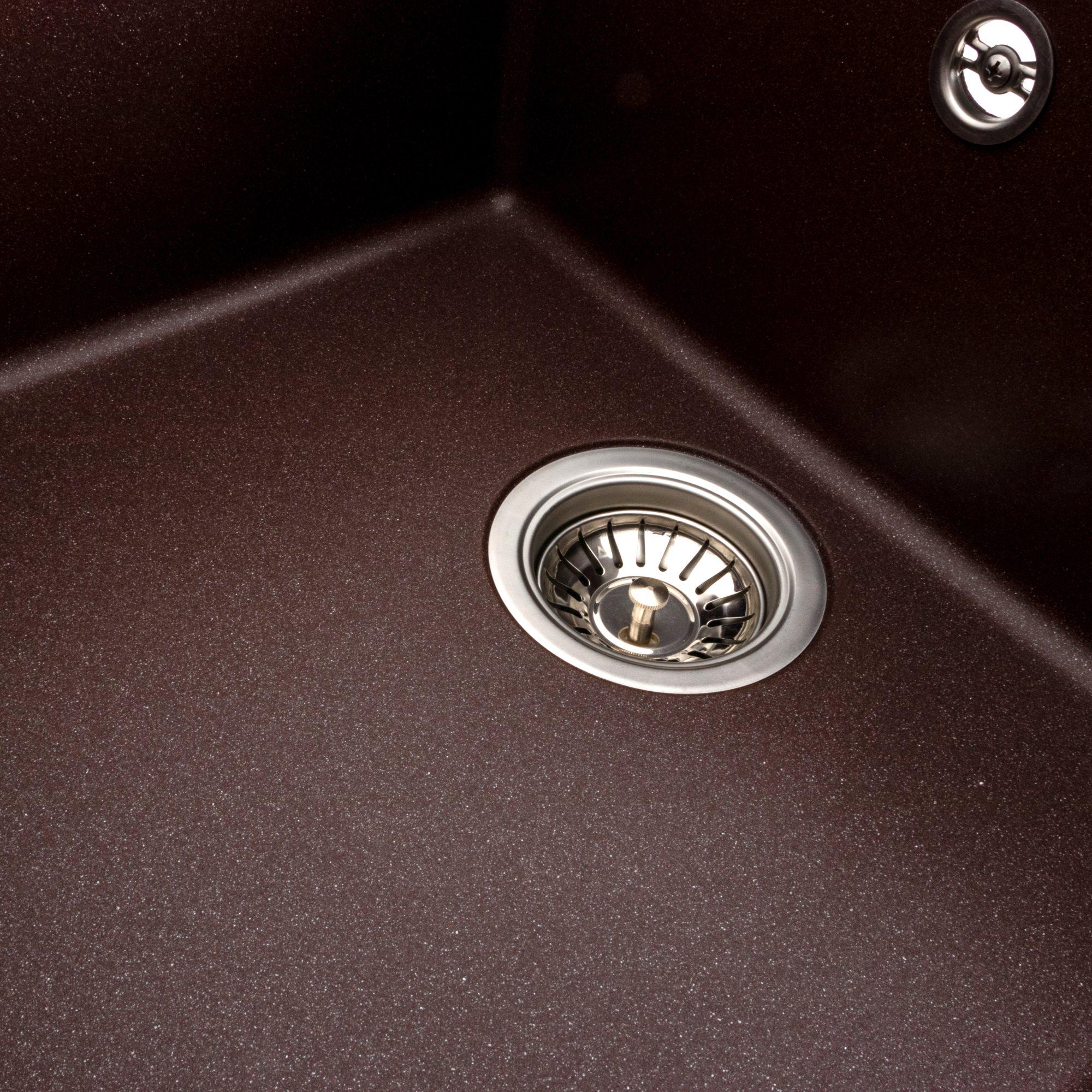 Мойка для кухни гранитная Platinum 7950 Selena матовая Мокко - фото 5 Мойка для кухни гранитная Platinum 7950 Selena матовая Мокко - фото 5