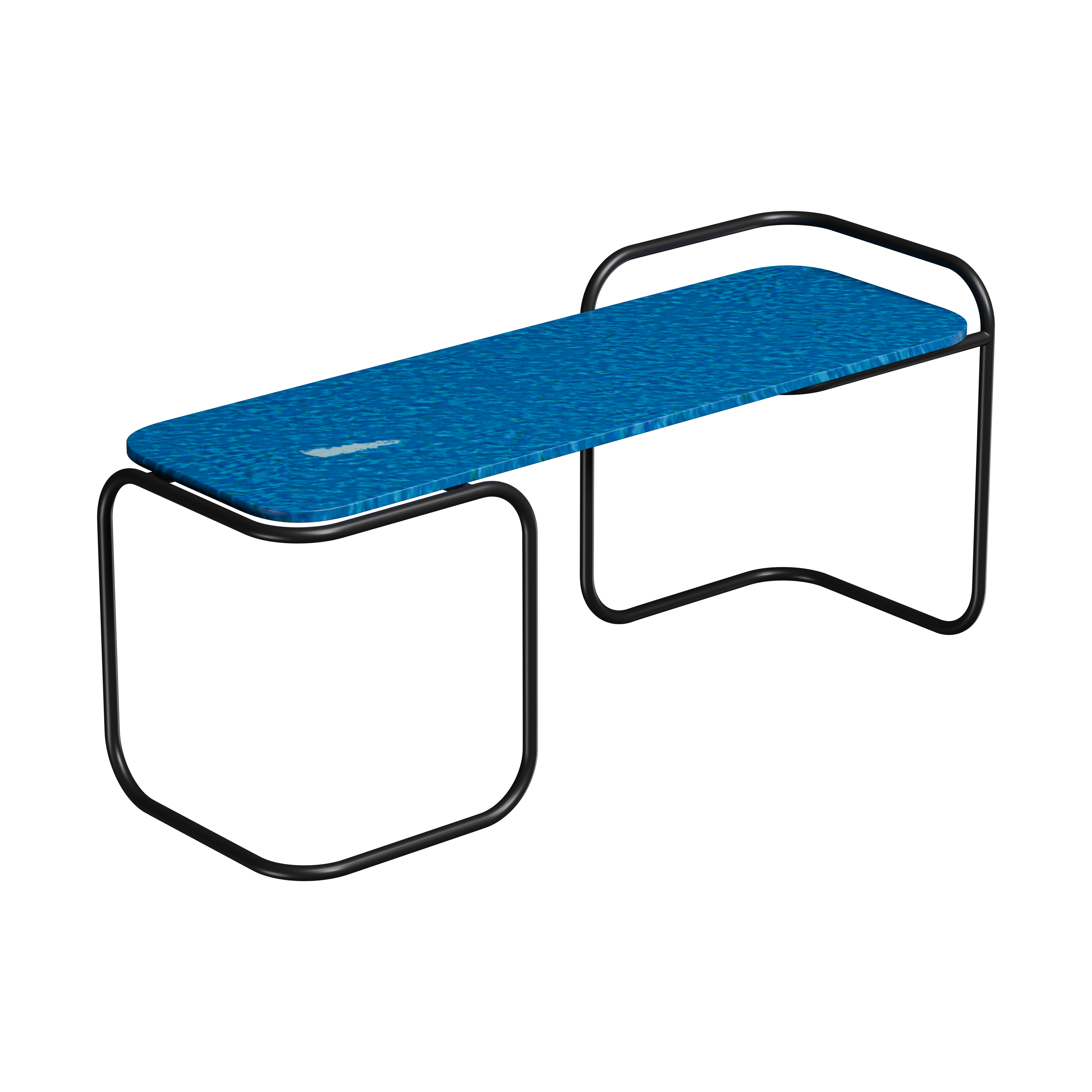 Лавка Recast Plastic синя 120х50х45 см (LV300) - фото 1 Лавка Recast Plastic синя 120х50х45 см (LV300) - фото 1