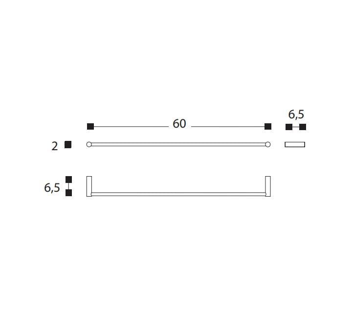 Тримач для рушників COSMIC Logic WJC226A0065003 одинарний Сатин (236518) - фото 7