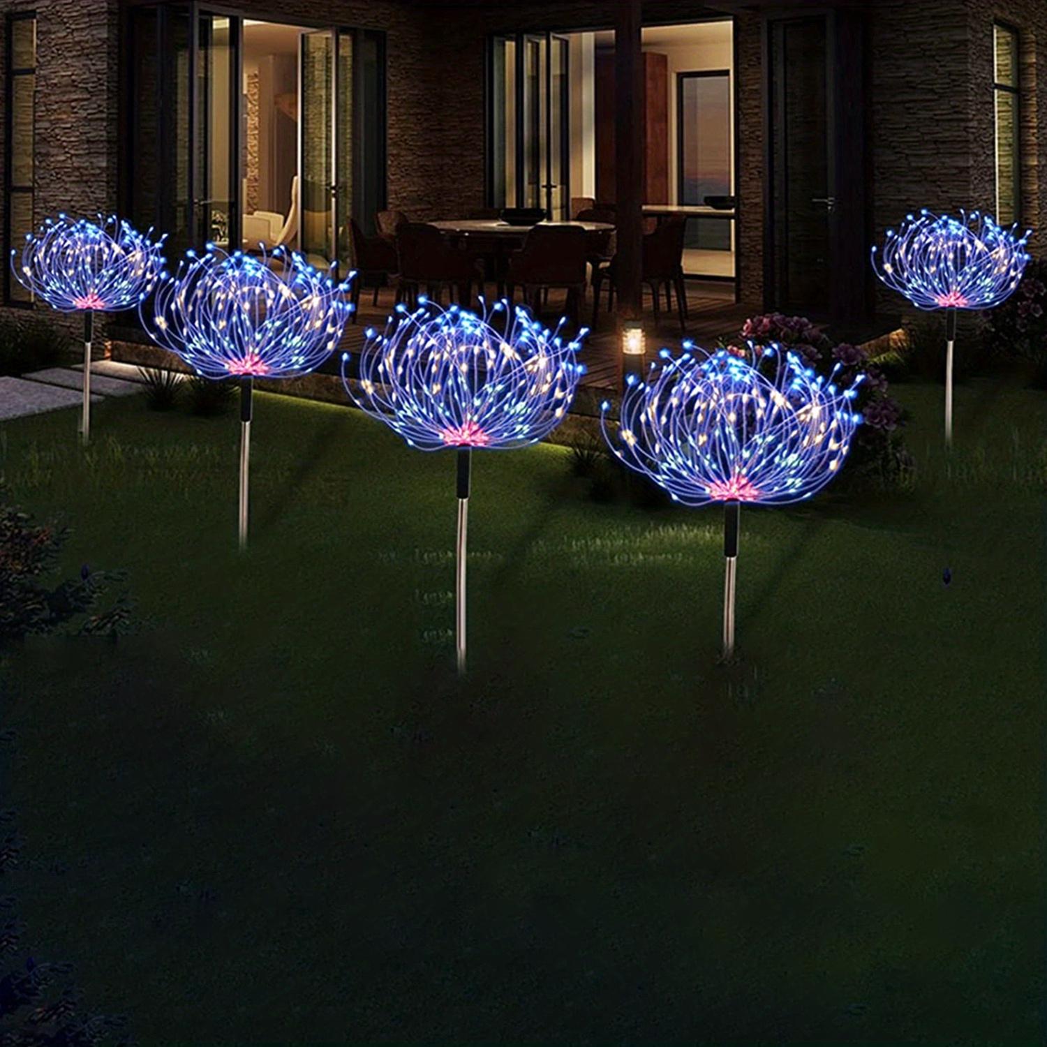 Набор светильников на солнечной батарее садовых Фейерверк с пультом 4 шт. Сине-розовый (MX-00009081) - фото 5 Набор светильников на солнечной батарее садовых Фейерверк с пультом 4 шт. Сине-розовый (MX-00009081) - фото 5