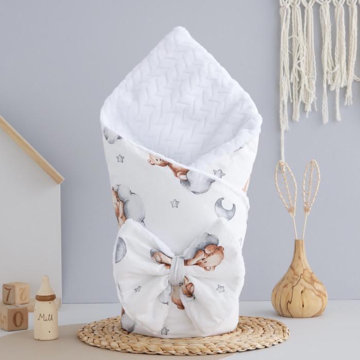 Плед со съемным утеплителем Mommy Bag №6 Мишки на облачках и бант (142638)