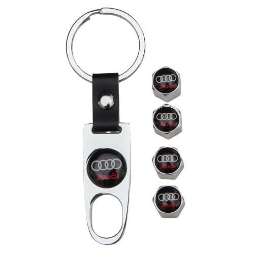 Ковпачки на ніпель модельні CN AUDI з брелоком Chrom (00000067126)