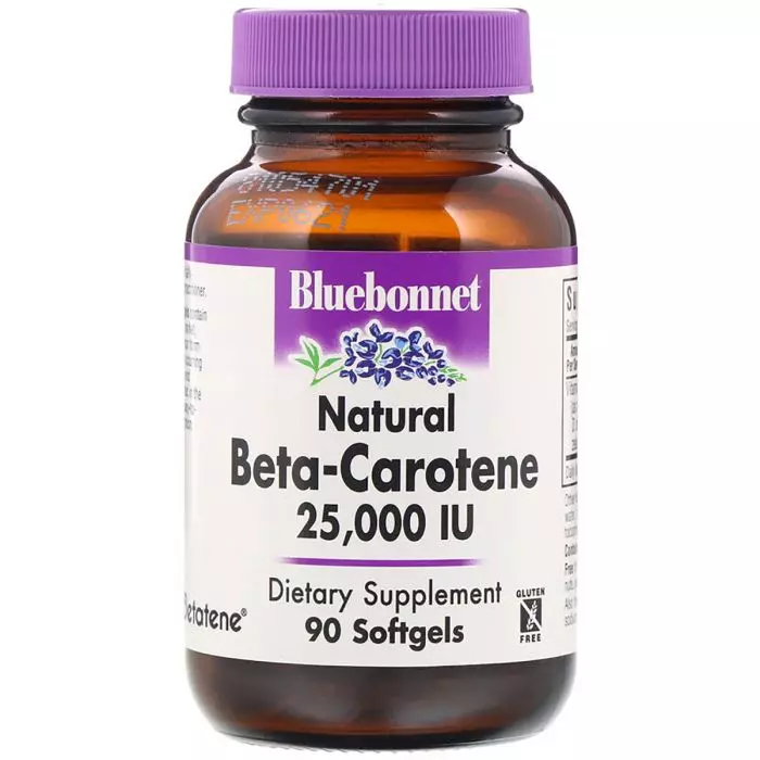 Натуральный бета-каротин Bluebonnet Nutrition 25000 МЕ 90 гелевых капсул (BLB0316)