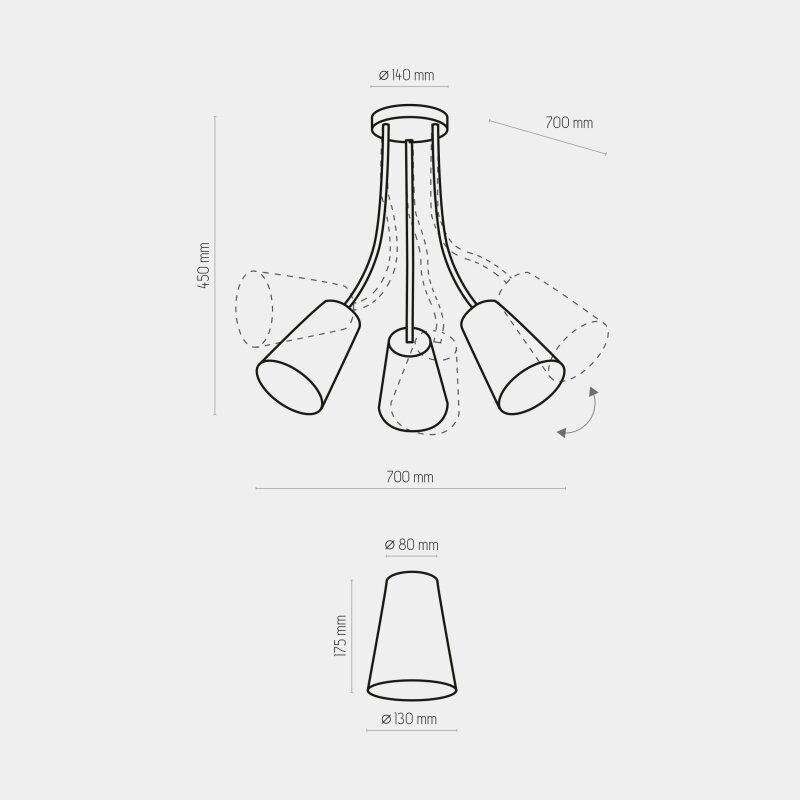 Люстра TK-Lighting Wire 3 3241 Silver - фото 2