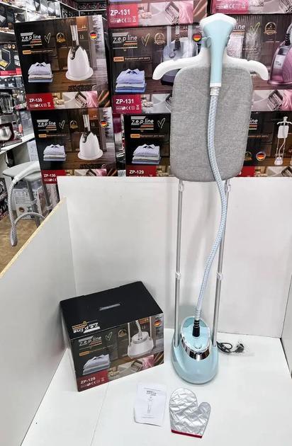 Відпарювач вертикальний для одягу зі стійкою Zepline ZP-129 3000W Блакитний (ZP-129/2) - фото 6 Відпарювач вертикальний для одягу зі стійкою Zepline ZP-129 3000W Блакитний (ZP-129/2) - фото 6