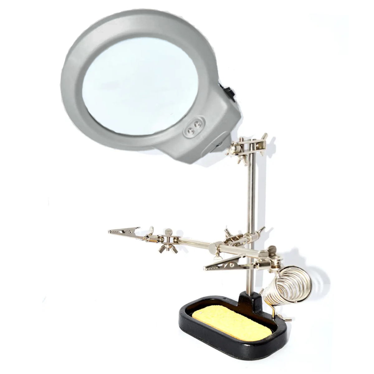 Держатель Третья рука ZD-10MB с лупой LED подсветки Gray/Black (160423) - фото 4 Держатель Третья рука ZD-10MB с лупой LED подсветки Gray/Black (160423) - фото 4