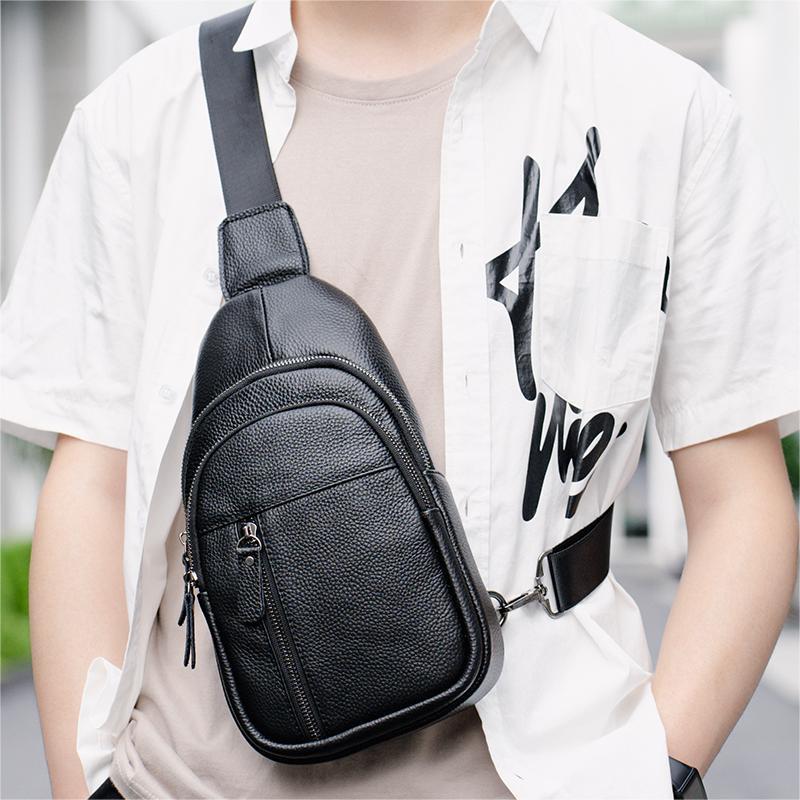 Чоловіча сумка Lorian через плече з регульованим плечовим ременем з натуральної шкіри Чорний (LR 259145-black) - фото 8 Чоловіча сумка Lorian через плече з регульованим плечовим ременем з натуральної шкіри Чорний (LR 259145-black) - фото 8