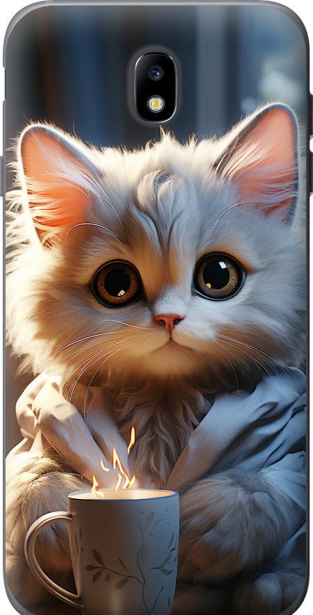 Чехол на Samsung Galaxy J7 J730 (2017) White cat (5646u-786-42517)