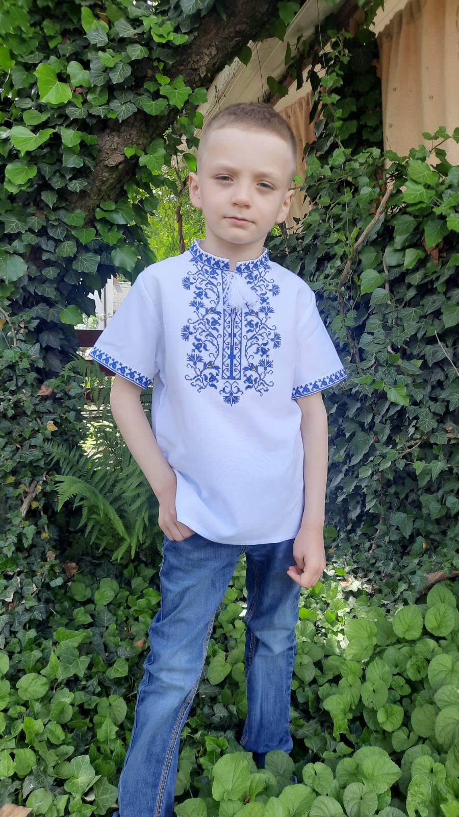 Вишиванка для хлопчика Вишиваночка р. 140 Білий (717к-3с) - фото 2 Вишиванка для хлопчика Вишиваночка р. 140 Білий (717к-3с) - фото 2