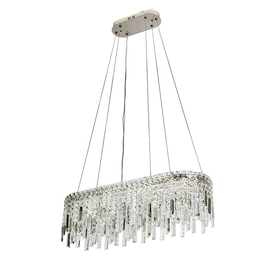 Люстра LED 802L39030 CH 68W удлиненная с пультом Хром