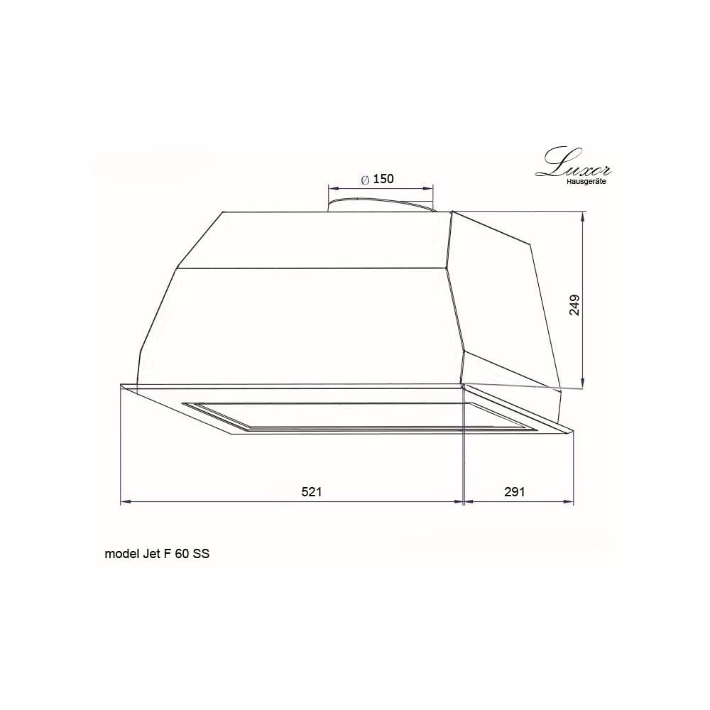 Витяжка Luxor Jet F 60 1450 SS Steelo 1450 Mechanic ProLed (23345395) - фото 10