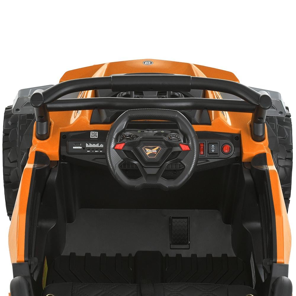Электромобиль джип Bambi Racer M 6141EBLR-6 2x25W 12V кожаное сиденье EVA пульт Bluetooth Оранжевый (26465482) - фото 7 Электромобиль джип Bambi Racer M 6141EBLR-6 2x25W 12V кожаное сиденье EVA пульт Bluetooth Оранжевый (26465482) - фото 7