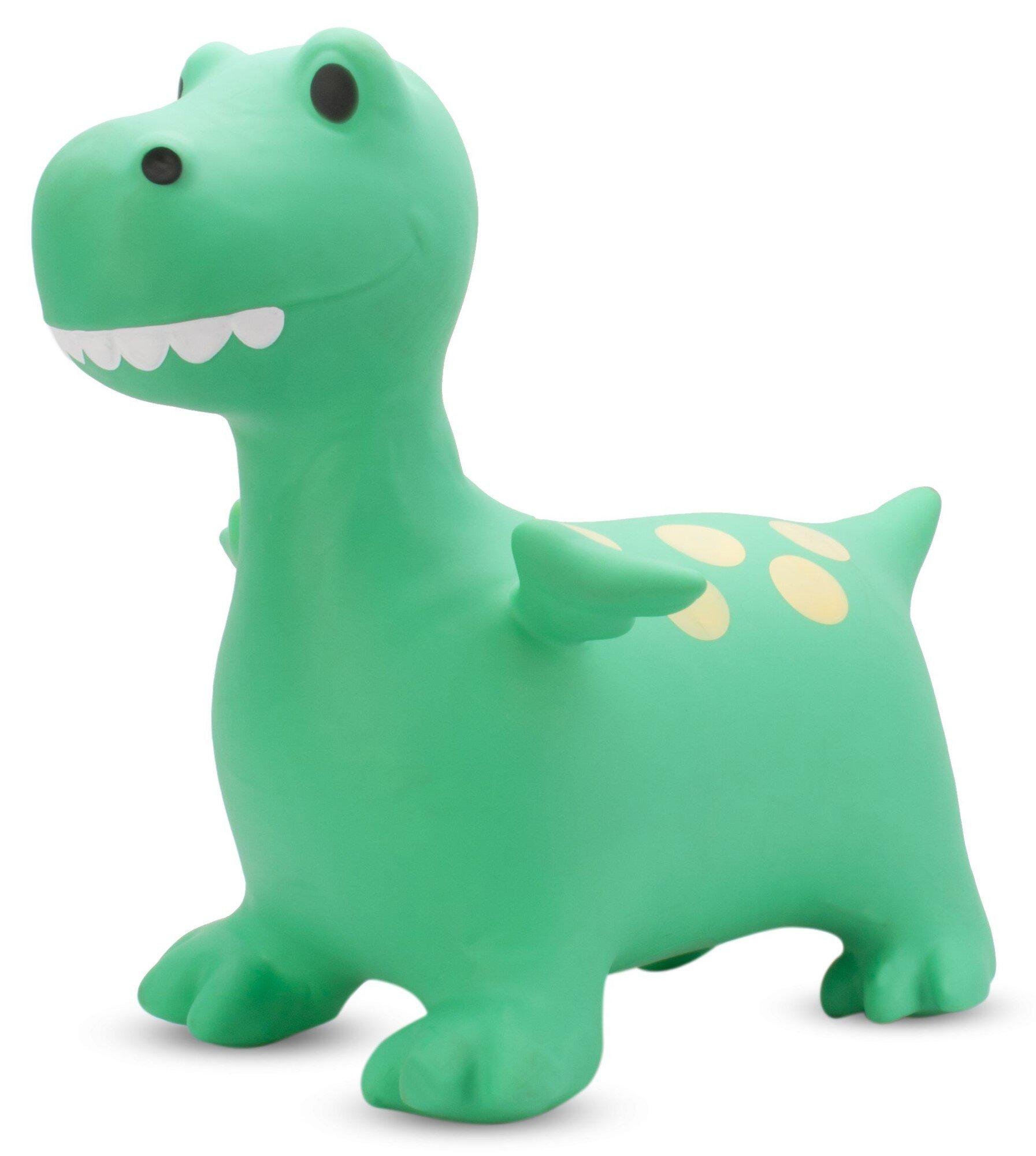 Стрибун джемпер Sun Baby Динозавр детский надувной резиновый с насосом Зеленый