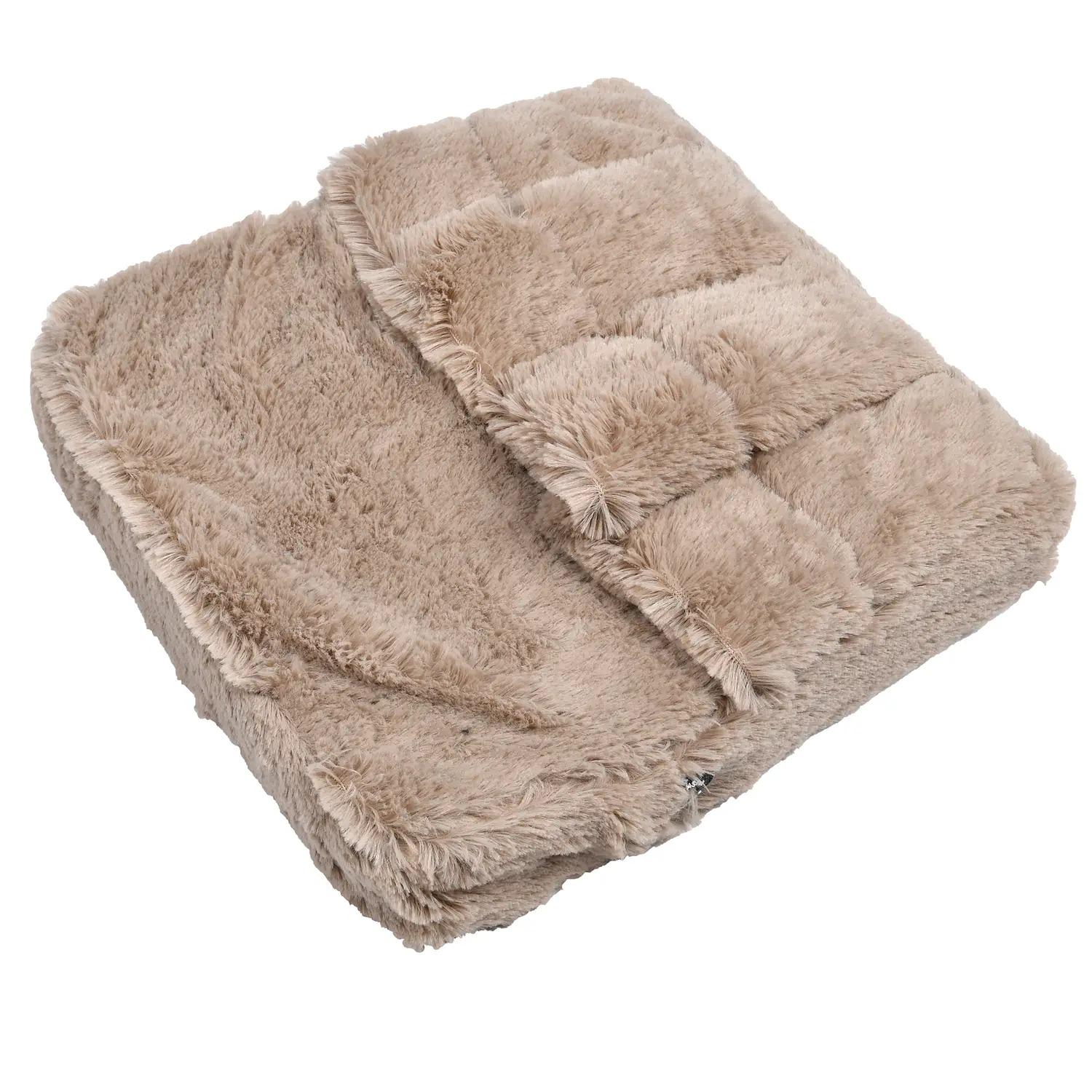 Коврик-тапочки электрические массажные 30х30 см Бежевый (1010408-Beige)