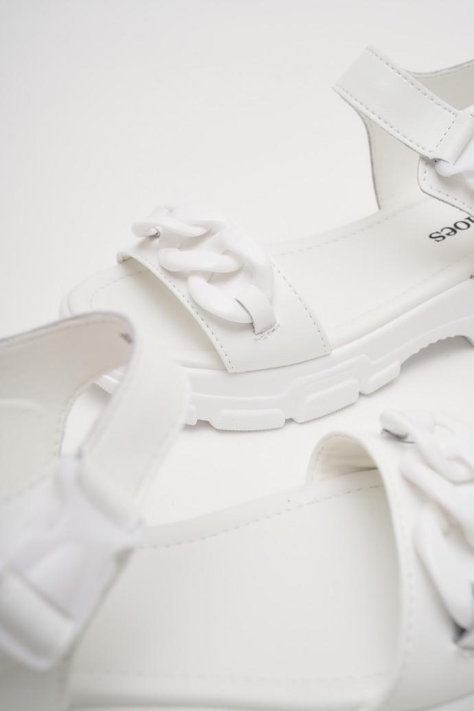 Босоножки женские AllShoes кожаные р. 36 Белый (168843) - фото 3