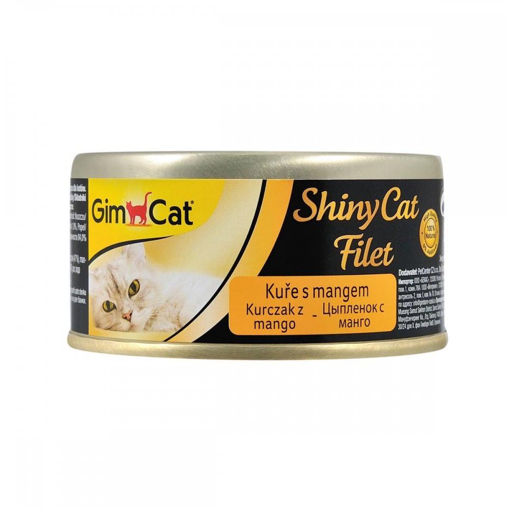 Корм влажный для кошек GimCat Shiny Cat Filet с курицей и манго 70 г (1789925350)