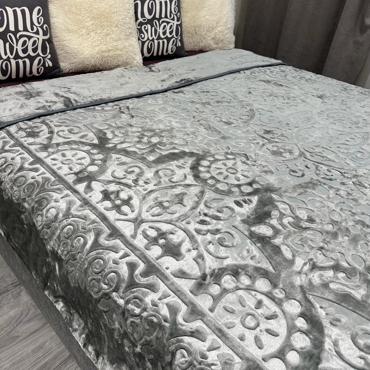 Покривало на ліжко акрилове 200x230 см Графітовий (P-акрил-11) - фото 9