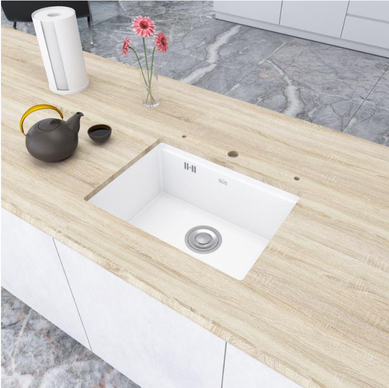 Мойка кухонная под столешницу Nett NW-5742 Белый (26397184)