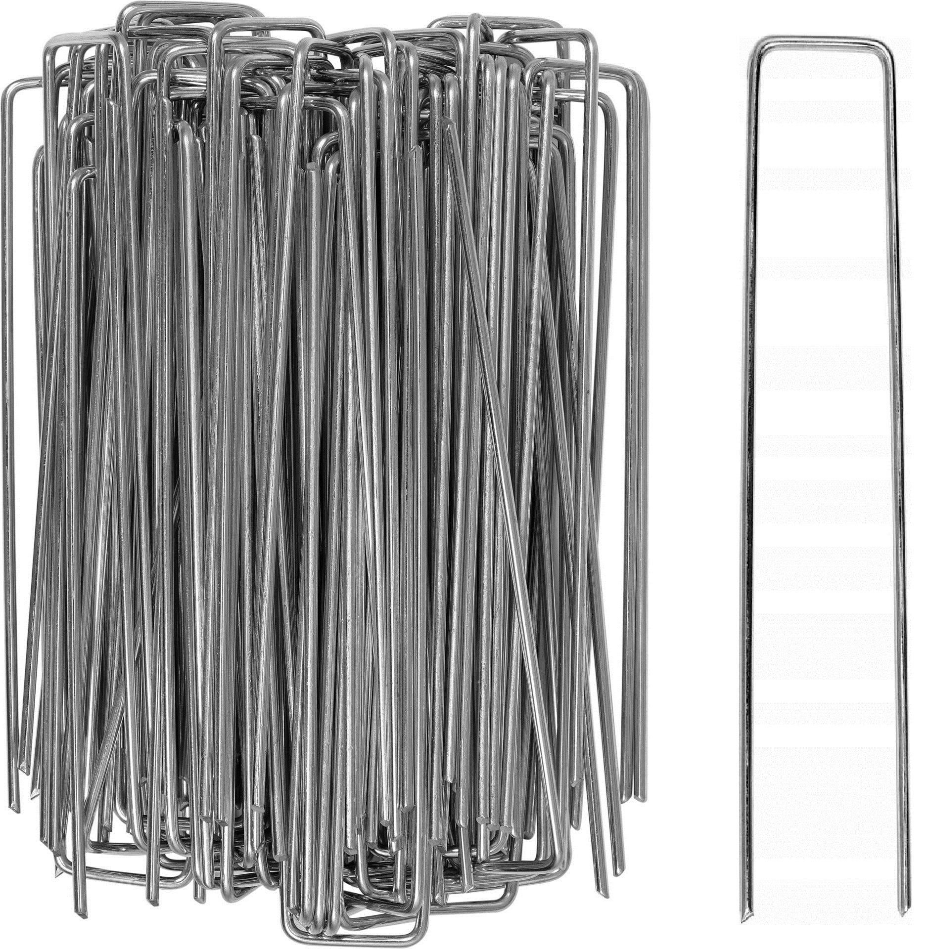 Скобы стальные для крепления агротканей 3 мм 150 мм 100 шт.