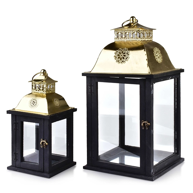 Комплект деревянных фонарей Levi Gold HTO1904 2 шт. (35259) - фото 1