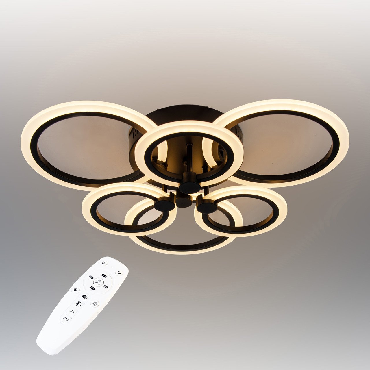 Люстра LED потолочная Sunlight 5333/3+3 Черный