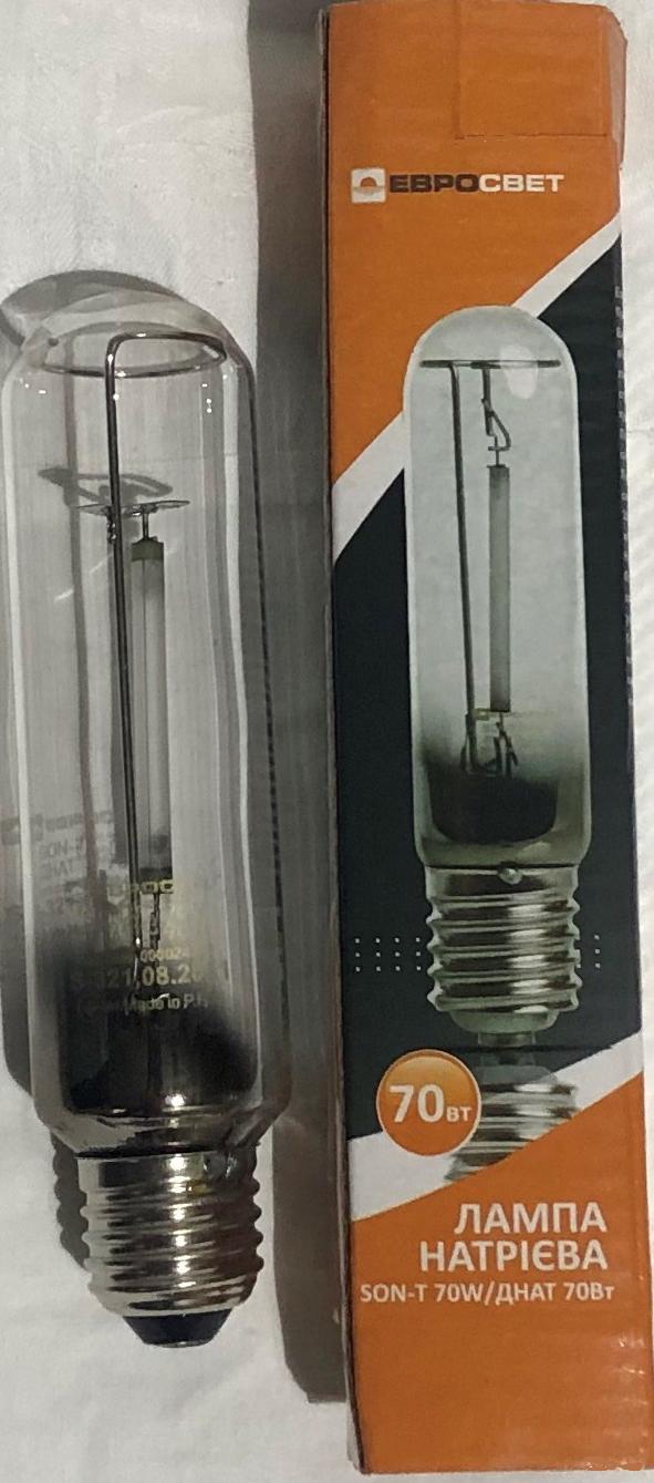 Лампа натриевая ЕВРОСВЕТ SON-T 70W/ДНАТ 70 Вт E27