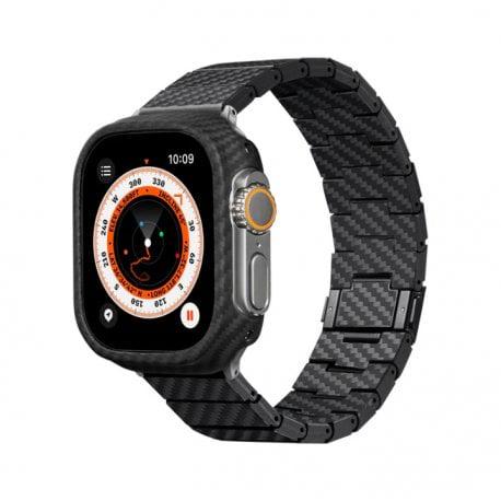 Ремешок Pitaka Modern Carbon Fiber Watch Band для Apple Watch 49/45/44 мм Black/Grey (AWB1003)
