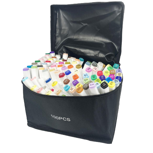 Маркеры двухсторонние Touch Smooth для скетчинга на спиртовой основе 100 шт. Разноцветный (1801953900)