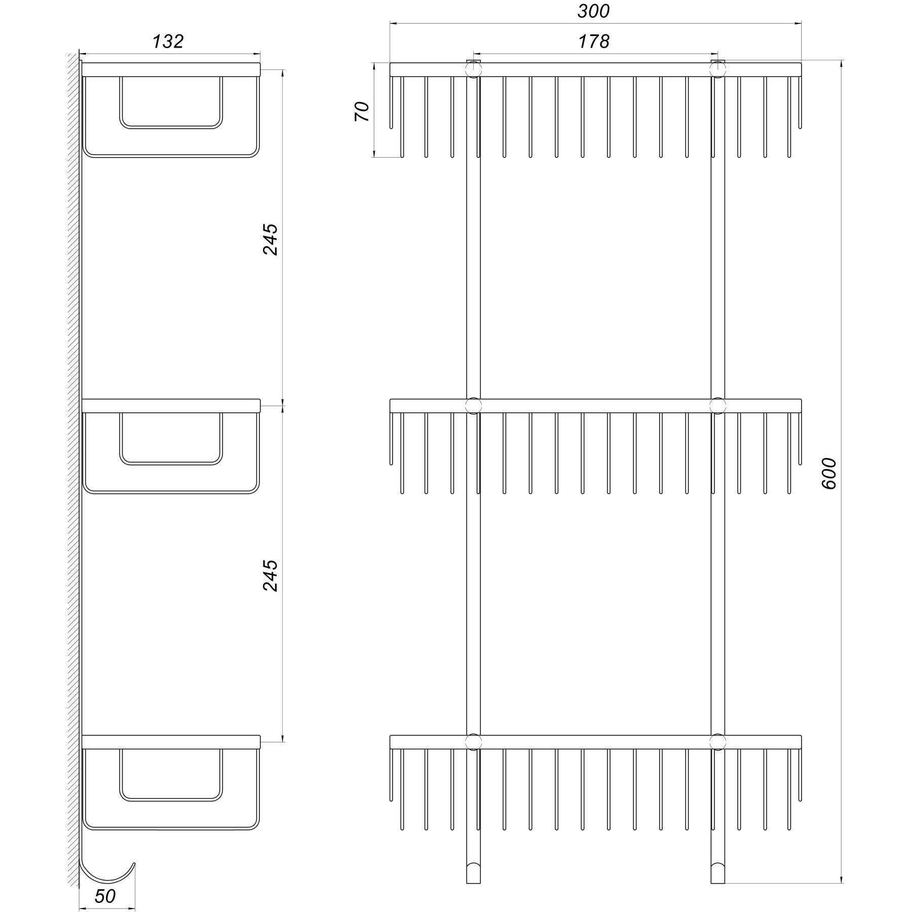 Полка тройная Globus Lux SQ9477 (000022206) - фото 3