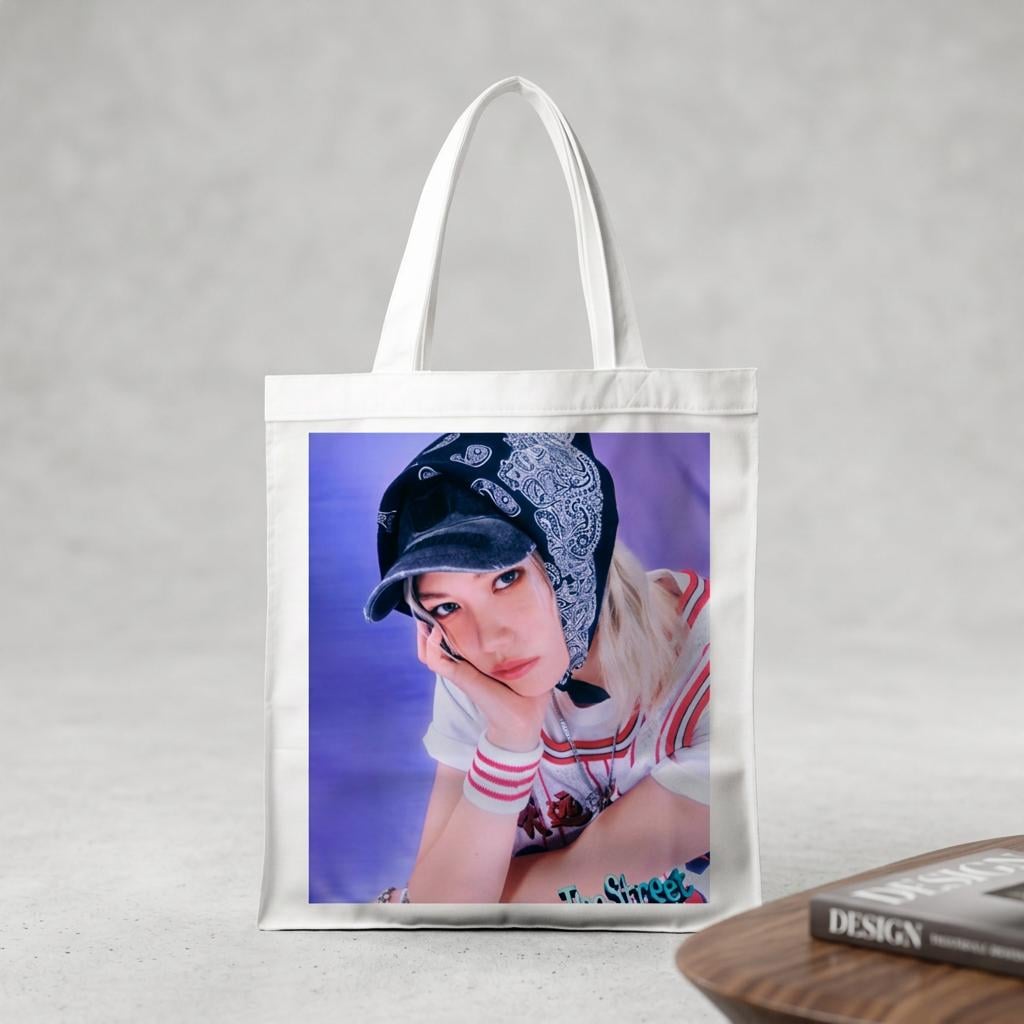 Сумка-шопер Stray Kids из льна Белый (11361)