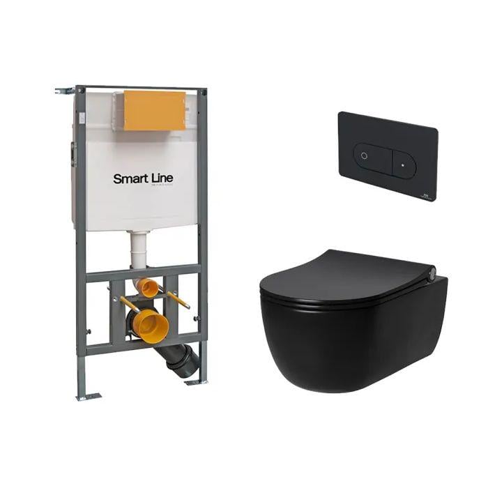 Комплект инсталляции NOKEN Smart-Line/Acro 100301159 с унитазом кнопка Черный (147667)