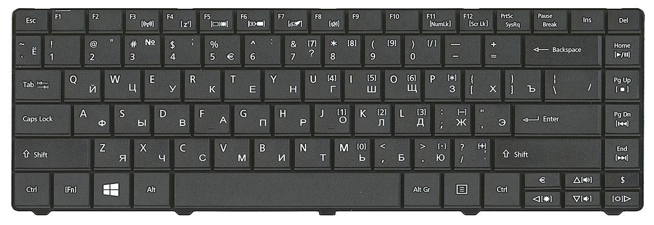Клавиатура для ноутбука Acer TravelMate 8472T матовая (KB.I140A.159)
