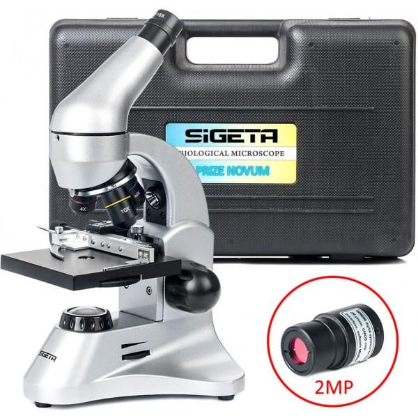 Микроскоп Sigeta Prize Novum 20x-1280x с камерой 2Mp в кейсе (65244)