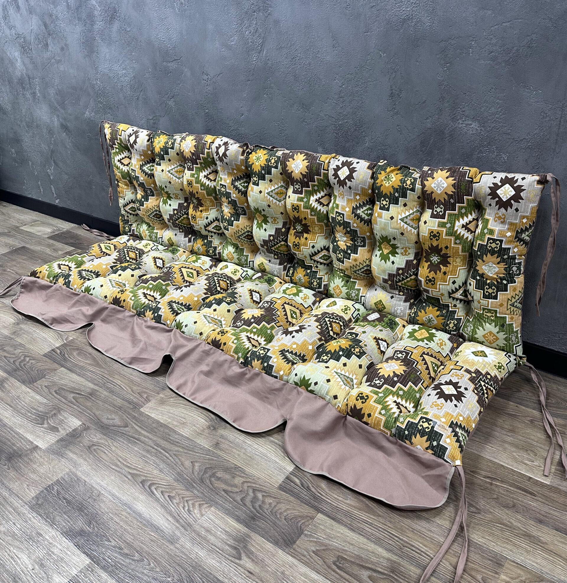 Подушка Сomfort Home Carpet на поддоны/качели/каркасы/садовую мебель с рюшей 100х50х50 см