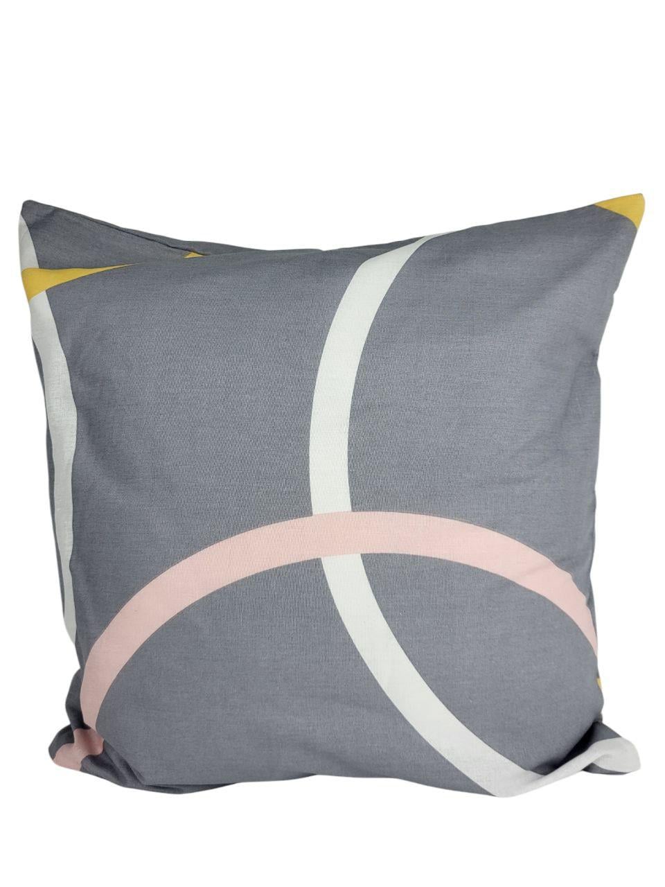 Наволочка с полукругами 40х40 см Серый (1539)